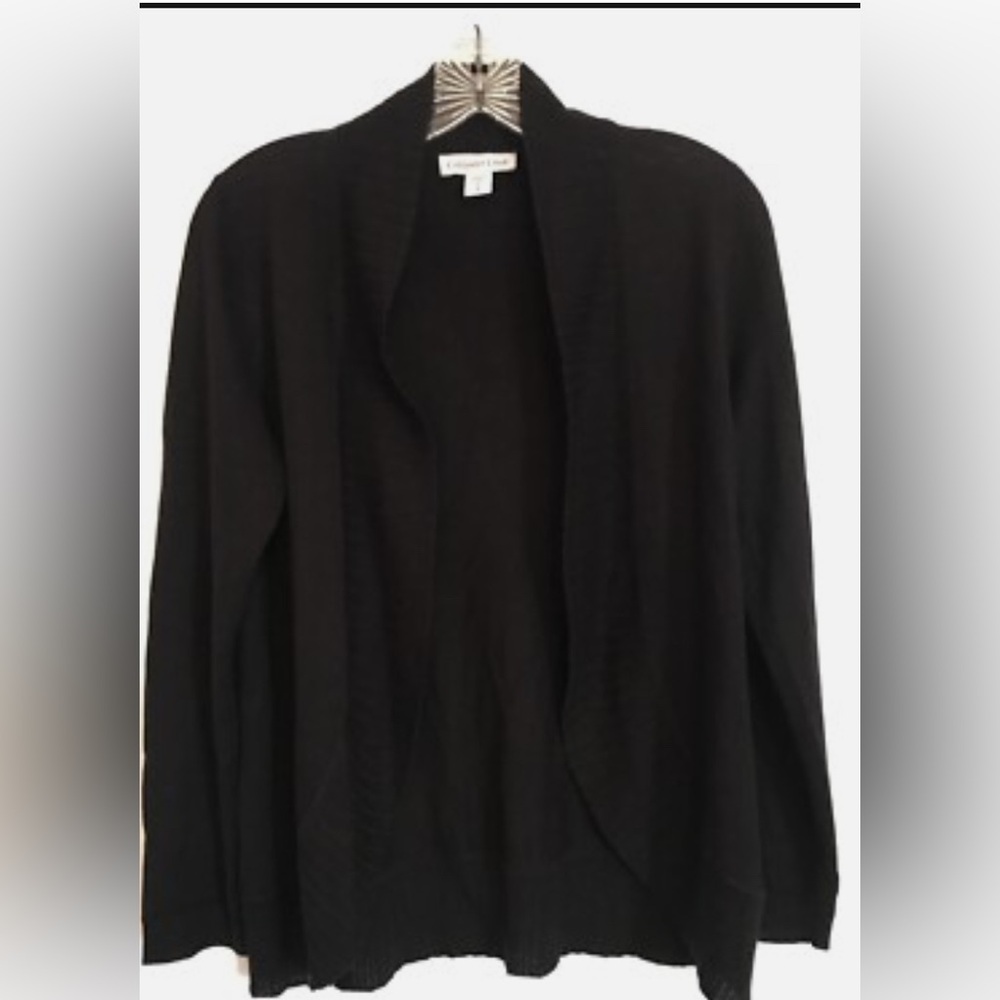 Coldwater Creek Black Open Cardigan 1X